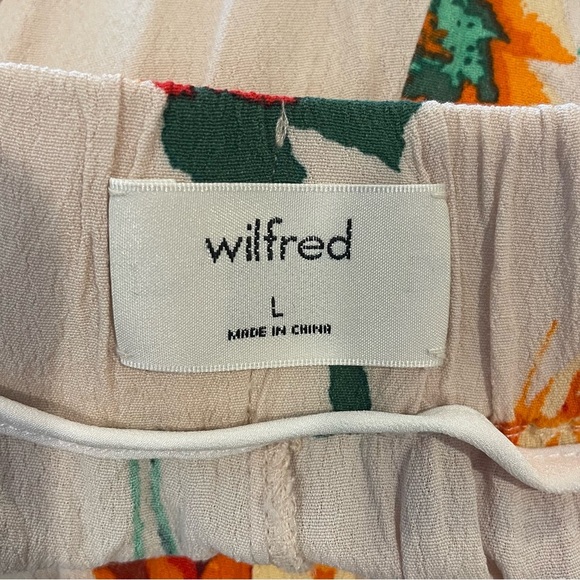 Aritzia Wilfred Goji Floral Faun Pants in Denude - Wide Leg Crop - Picture 11 of 13